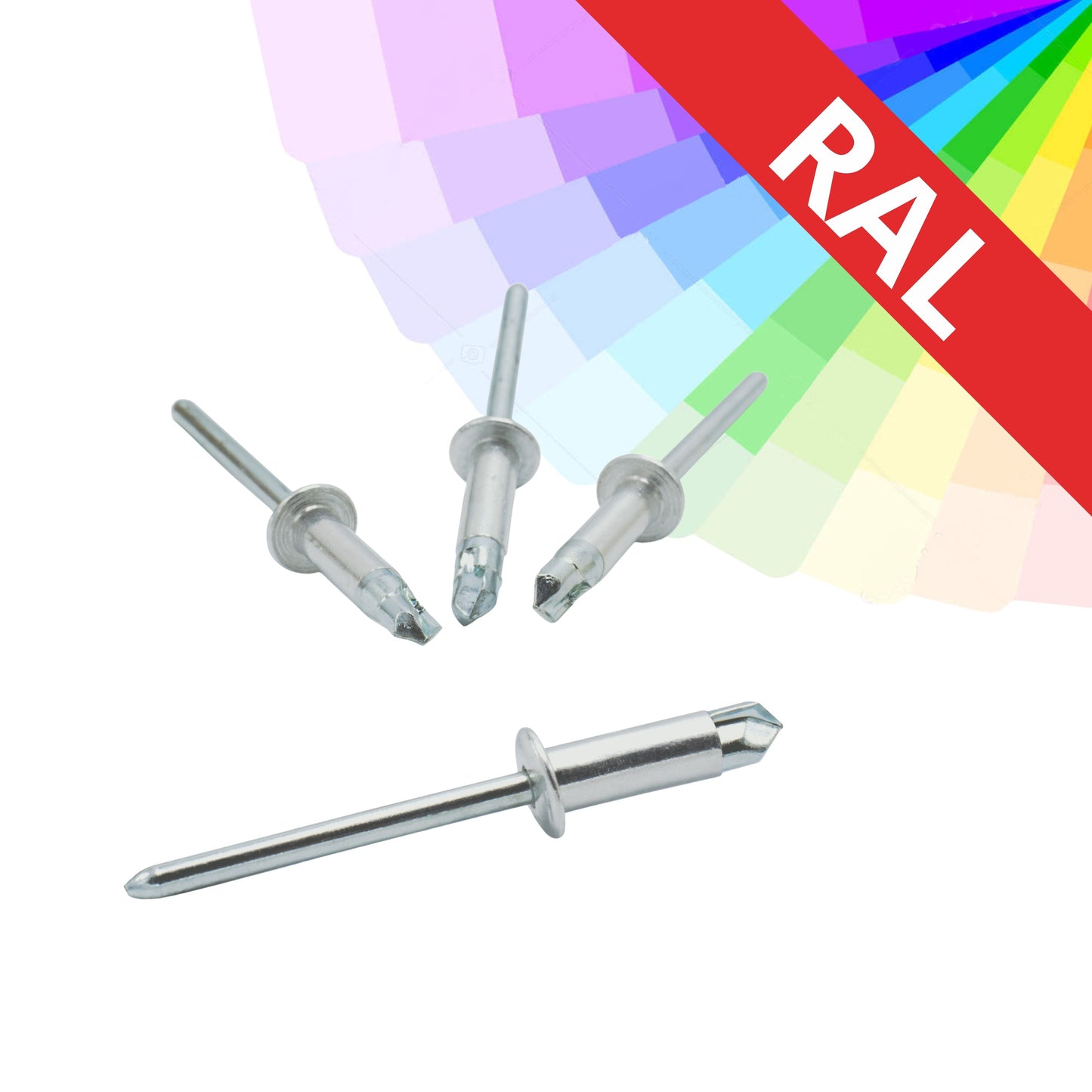 Fast rivet 4 x 10 aluminum / galvanized, drill S, painted, RAL POPTAT, pack of 400 pcs.